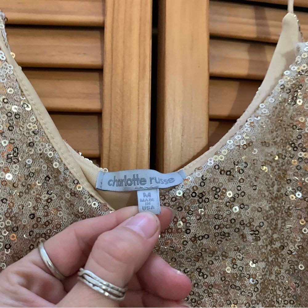 Charlotte Russe Y2k sequin tank top size medium - Picture 3 of 4